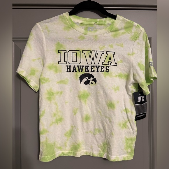 Youth Russell White Iowa Hawkeyes Tie-Dye T-Shirt - Picture 2 of 4